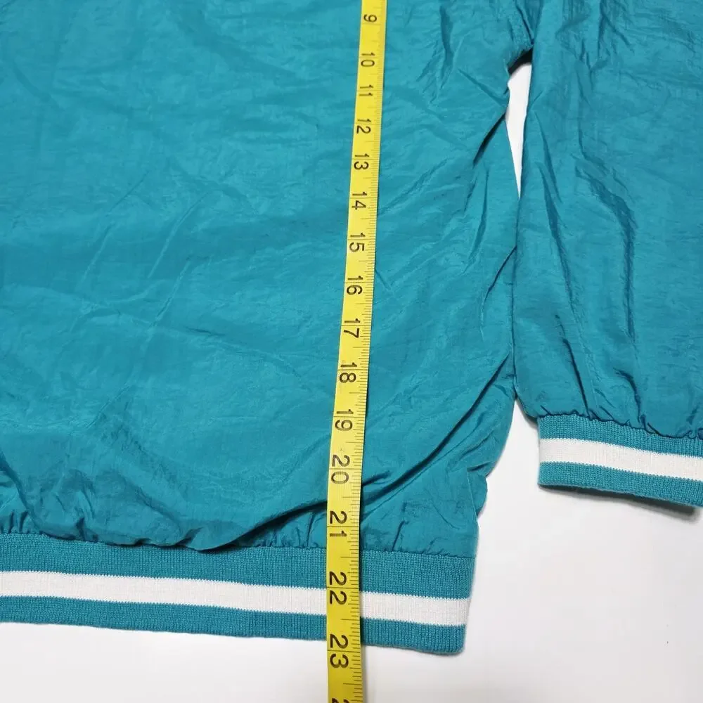 Vintage 90s Reebok Pullover Windbreaker Jacket Teal Green Logo Size XL Youth